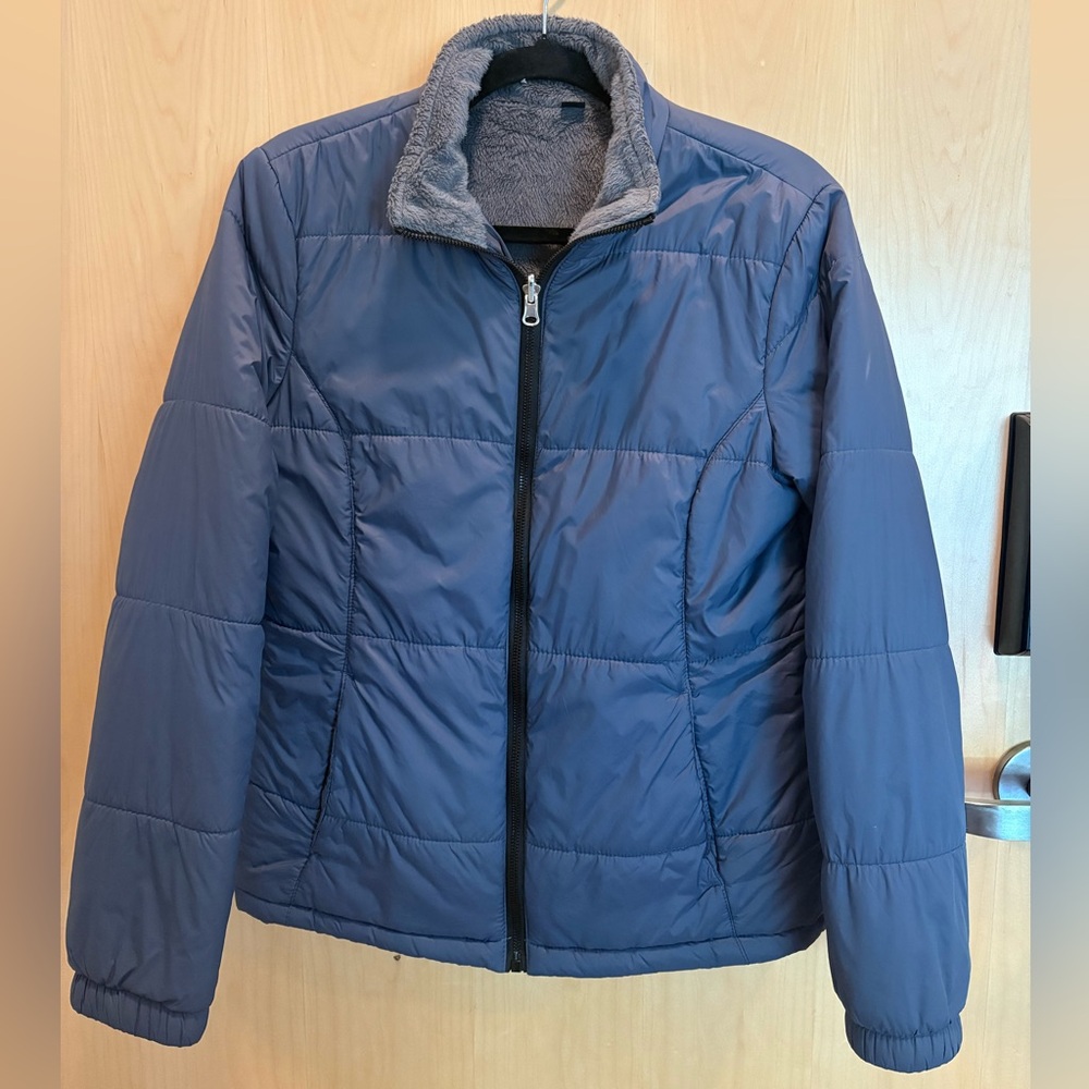 Free Country Jacket Puffer Quilted Faux-Fur-Lined, Warm Outerwear